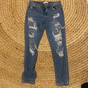 Wide legged Forever 21 with holes size 25